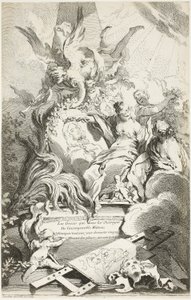 The Graces on the Tomb of Watteau by François Boucher