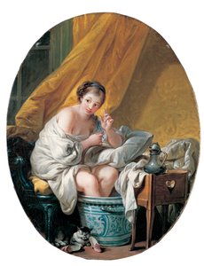 Young Woman Taking a Footbath by François Boucher