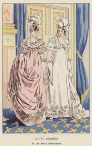 Court Dresses, in the early Restoration by François Courboin