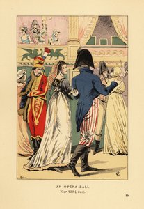 Fashionable Guests at a Masquerade Ball