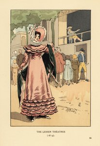 Fashionable Woman at an Outdoor Dramatic Show by François Courboin