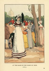 Fashionable Woman at the Horse Races on the Champ de Mars by François Courboin