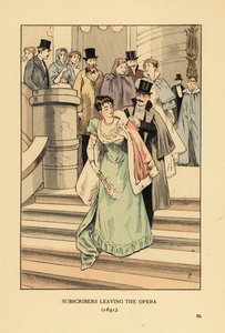 Subscribers Leaving the Opera by François Courboin