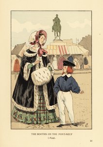 The booths on the Pont Neuf, Paris by François Courboin