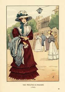 Woman outside the Theatre du Gymnase, Paris by François Courboin