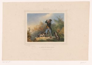 Gamekeeper with Three Hunting Dogs (Hunters with Guns) by François Grenier