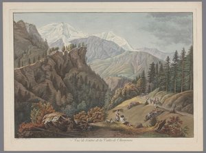 View of the Valley at Chamonix by François Guillaume Lardy (possibly)