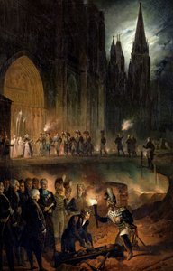 Transferring the Bones of the Royal Family to the Church of St. Denis, 18th January 1817 by François Joseph Heim