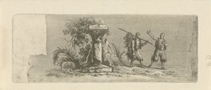 Landscape with Two Greek Fishermen by François Joseph Pfeiffer (II)