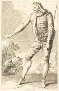 Scaramouche by François Joullain after Claude Gillot
