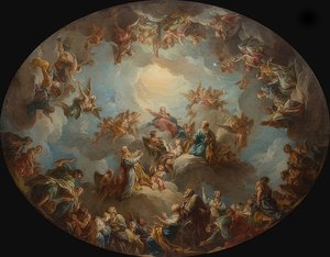 The Glorification of Mary. 1732 by François Lemoyne