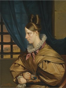 Duchesse de Berry imprisoned in the Chateau of Blaye, End 1830s by François Nicolas Riss