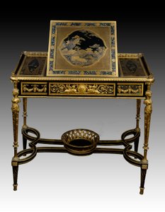 Writing Table in Lacquered Wood by François Rémond