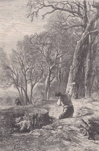 Winter Scene: The Stump Puller, from Magasin Pittoresque