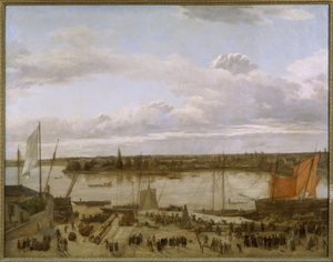 View of the Port of Nantes by François Sablet