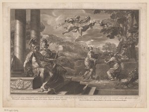 Seated Personifications of Genius and Philosophy with Nymphs Planting Roses by François Spierre