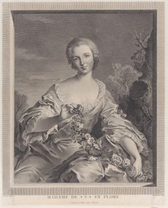 Portrait of Louise Henriette de Bourbon Conti as Flora, 1766-1805 by François Voyez
