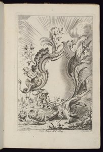 Cartouche with Dragon, Book of Cartouches for Different Uses by François de Cuvilliés the Elder