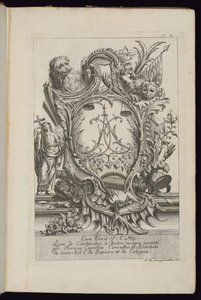 Cartouche with Two Lions and a Cipher, Book of Cartouches for Different Uses