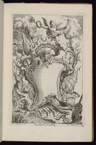 Cartouche with a Genius, Book of Cartouches for Different Uses
