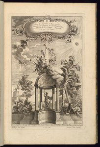 Design for Panels with Tempietto with Minerva, Crowned by an Obelisk and Victory