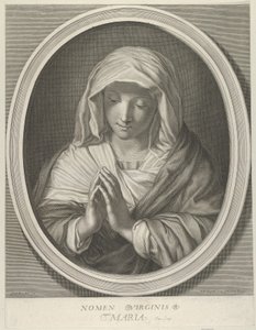 The Virgin in Prayer (after Reni) by François de Poilly