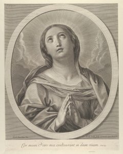 The Virgin in Prayer (after Reni) by François de Poilly