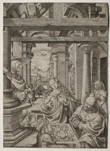 Adoration of the Shepherd by Frans Crabbe van Esplegem