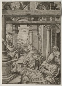 Adoration of the Shepherd by Frans Crabbe van Esplegem