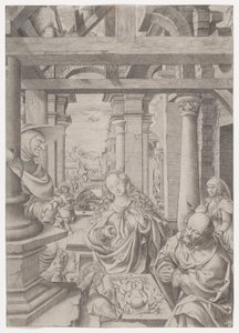 The Adoration of the Shepherds by Frans Crabbe van Espleghem