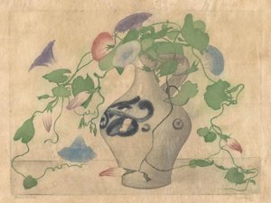 Bindweed in an Earthenware Jug