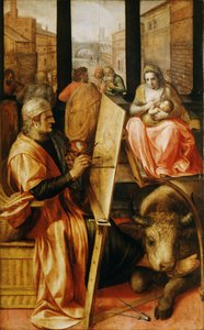 Saint Luke painting the Virgin Mary by Frans Floris