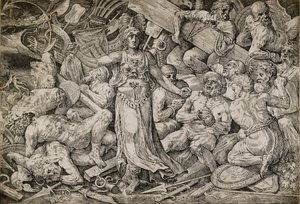 Victoria Surrounded by Prisoners and Trophies, 1552 by Frans Floris