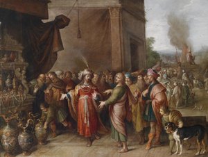 Croesus showing Solon his Treasures