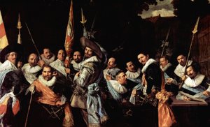 Meeting of the Officers and Sergeants of the Calivermen Civic Guard by Frans Hals