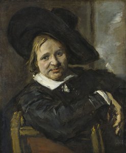 Portrait of a Man Sitting, Wearing a Soft Hat by Frans Hals