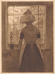 Zeeland Girl at Window by Frans Hermesdorf