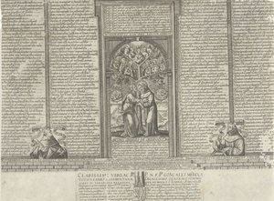 Christ and Saint Francis by a Tree with Saints by Frans Heylan