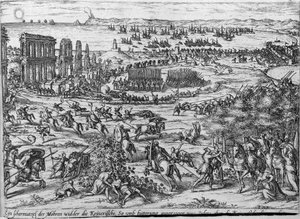A Skirmish Between the Turks and the Imperial Troops by Frans Hogenberg
