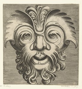 Mask with Beard and Mustache with Curls, a Tuft of Curls Resting on the Bridge of the Nose by Frans Huys