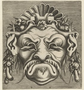 Mask with Two Snakes Emerging from the Eye Sockets by Frans Huys