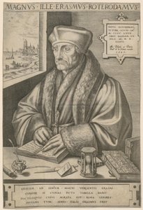 Portrait of Erasmus of Rotterdam by Frans Huys