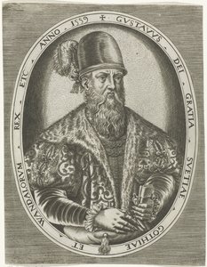 Portrait of King Gustav I of Sweden (Portraits of Kings, Queens, Princes, and Princesses) by Frans Huys
