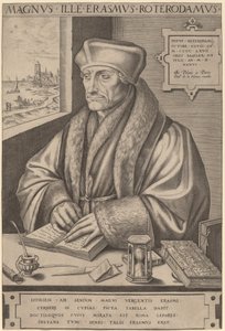 Erasmus of Rotterdam by Frans Huys after Hans Holbein the Younger
