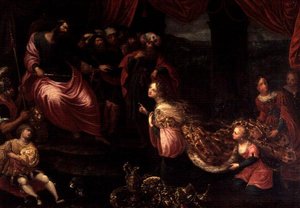 King Solomon and the Queen of Sheba by Frans II the Younger Francken