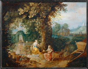 Vertumnus and Pomona by Frans II the Younger Francken