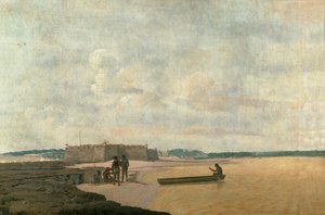 The Old Portuguese Fort of the Three Magi on the Rio Grande, Brazil by Frans Jansz Post