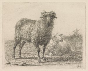 Ram and Sheep by Frans Lebret