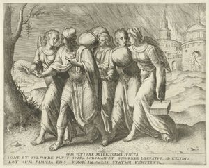 Lot Leaving Sodom (Cum ultione misericordia juncta, History of Lot) by Frans Menton