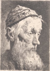Old Man with White Woolen Hat
